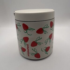 Hydrapeak Stainless Steel Insulated 25oz Food Jar Strawberry And Bow Design